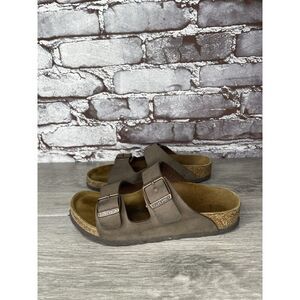 Birkenstock Arizona Mocha Brown Copper 2 Strap Slide Sandals Kids Sz 31EU/13M US
